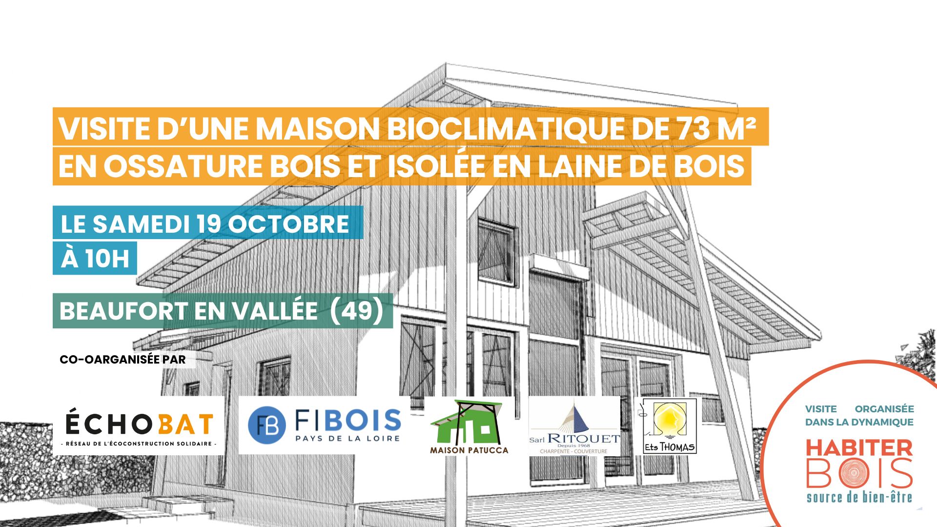 Visite d'une maison bioclimatique de 73m² en ossature bois et isolée en laine de bois à Beaufort en Vallée